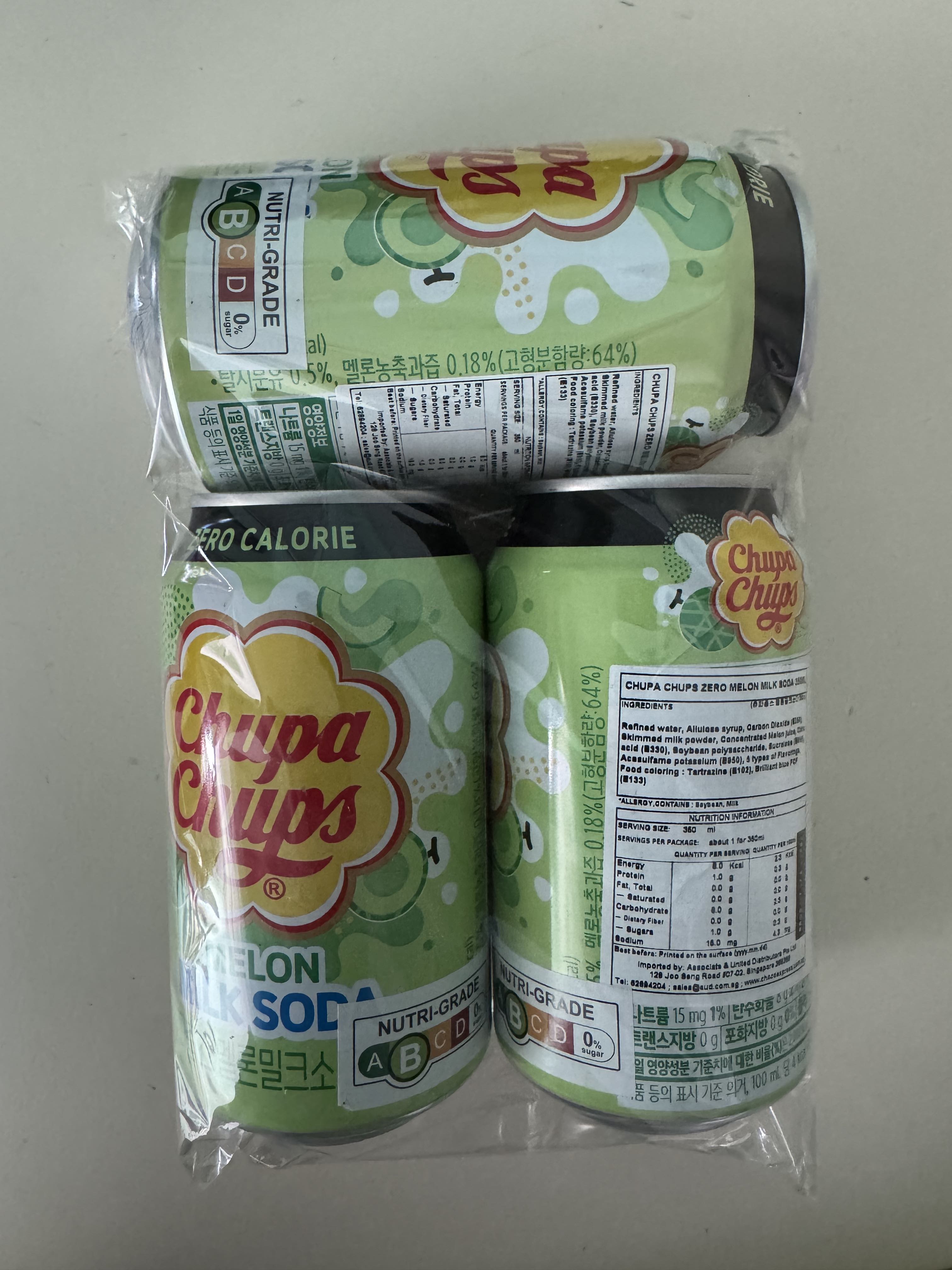 Chupa Chups CHUPA CHUPS ZERO MELON MILK SODA 350ML (BUNDLE OF 3
