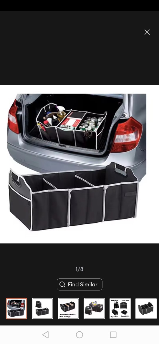 Car Boot Organiser Foldable Bag Organiser Collapsible Holder Bag Travel  Picnic Bag
