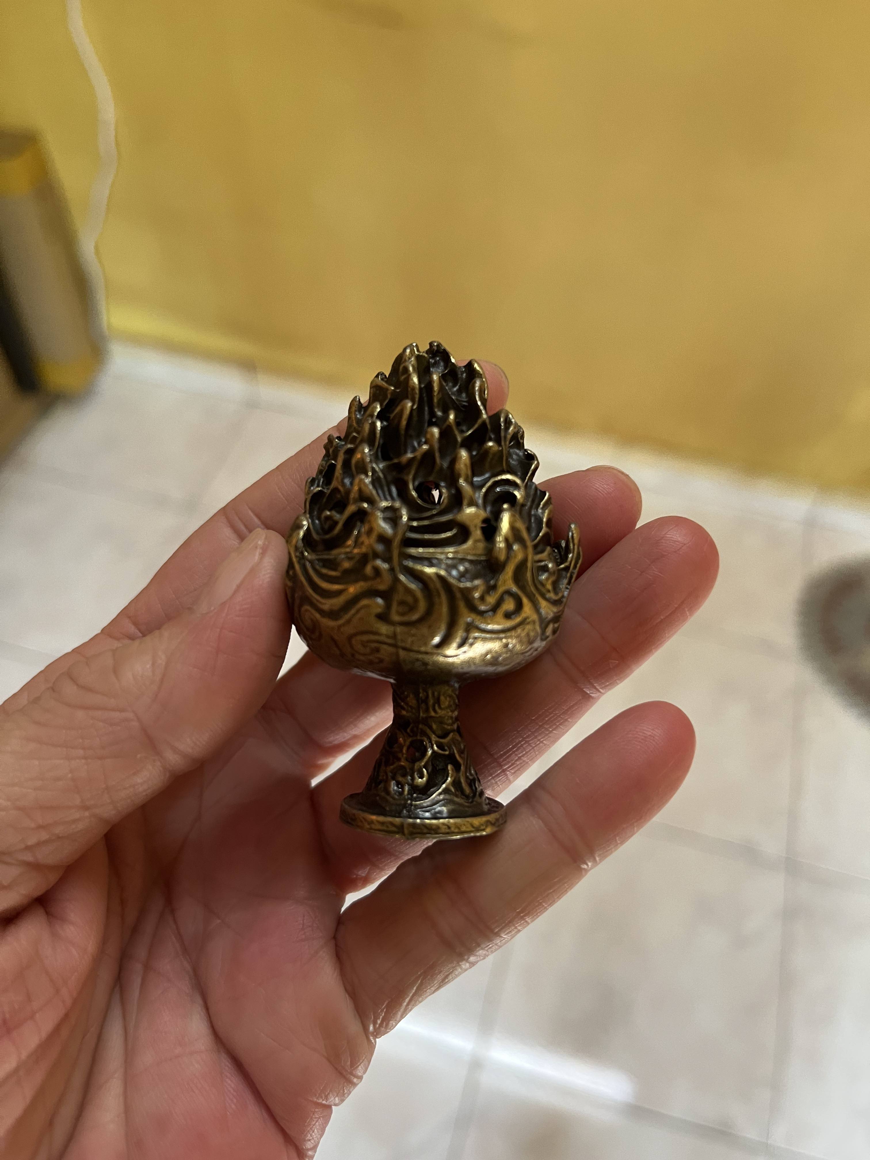 檀香楼】【小号迷你博山香炉- 现货】博山炉复古合金香炉塔香香薰