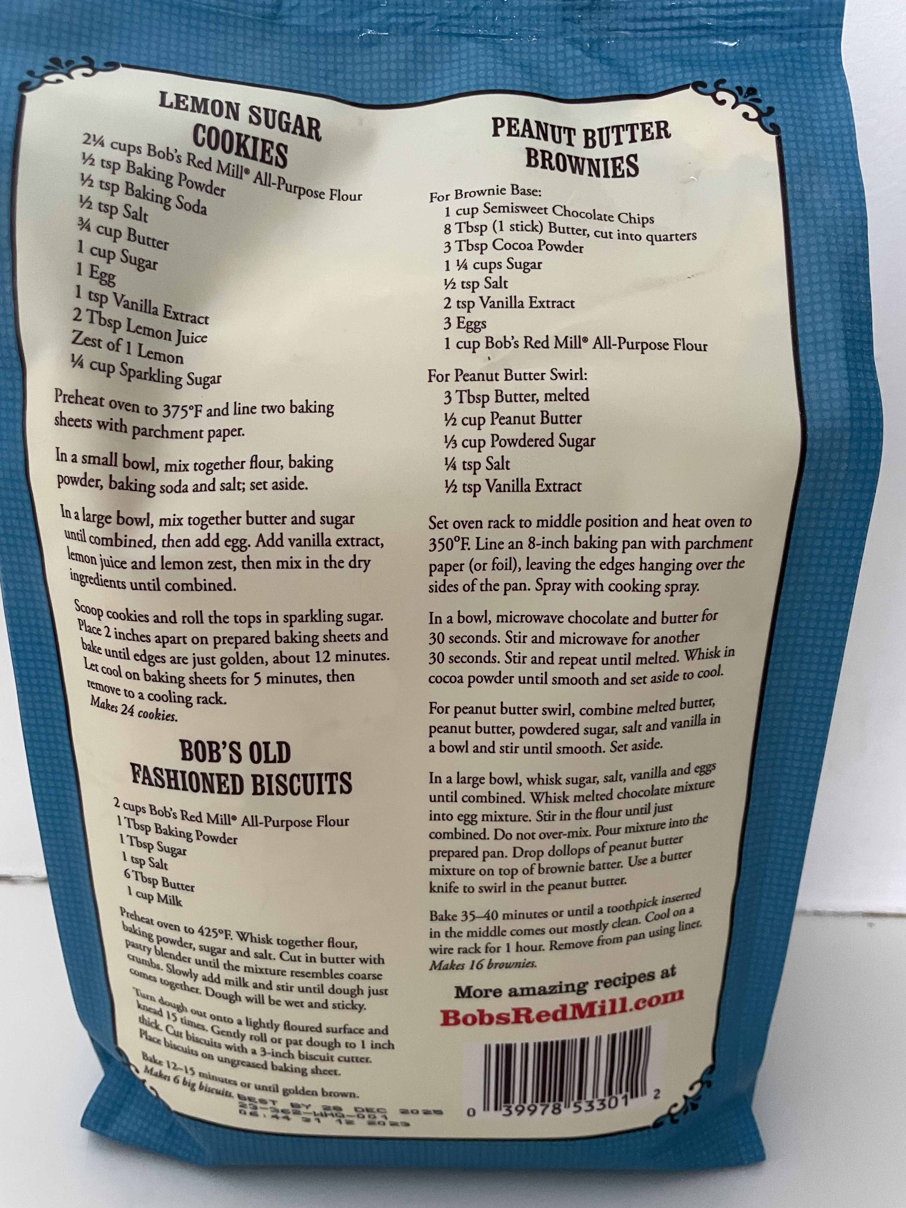 Bob's Red Mill Unbleached White All-Purpose Flour Lazada Singapore