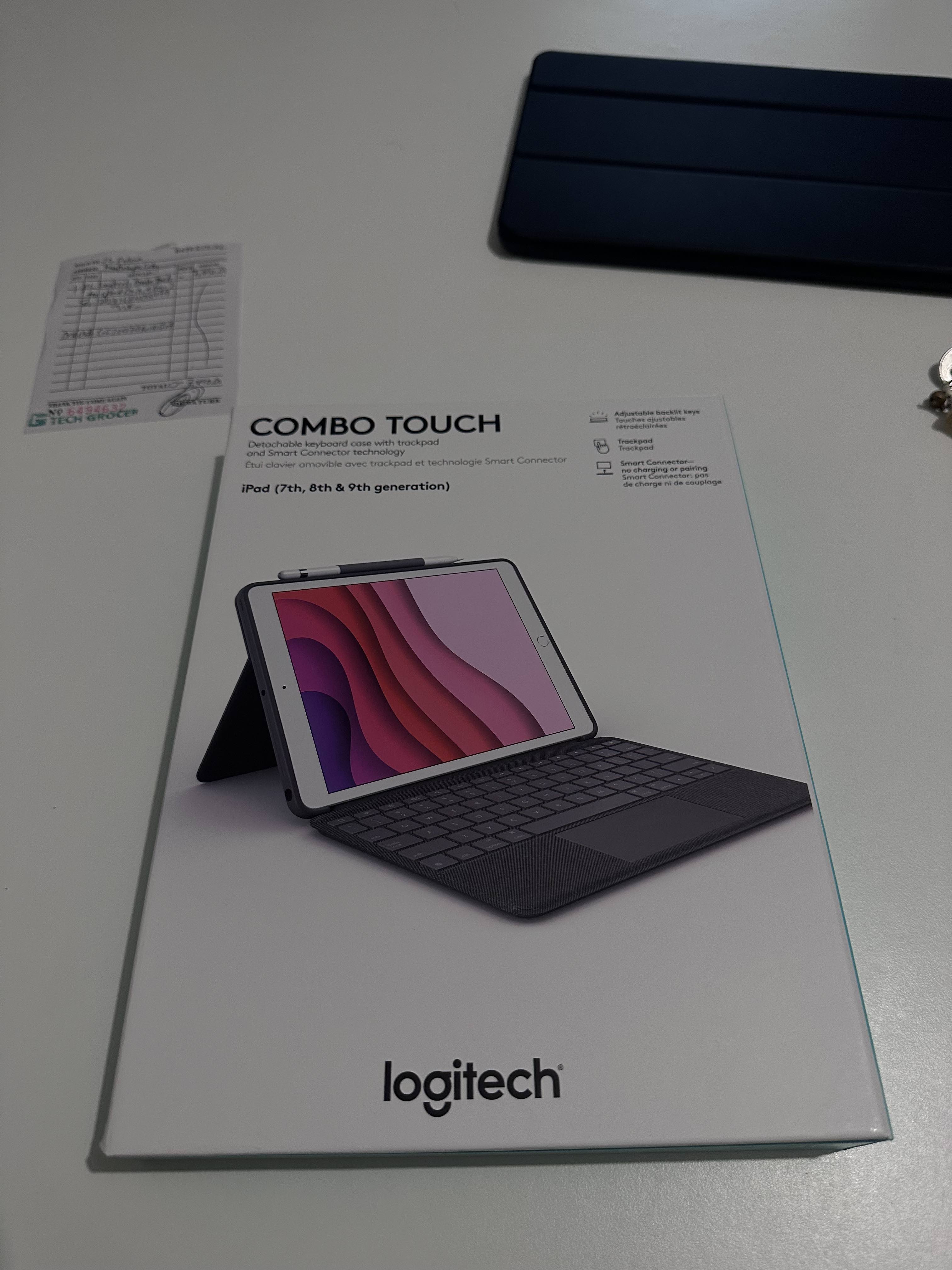 Logitech Combo Touch for iPad (7th 8th and 9th Gen) Keyboard Case