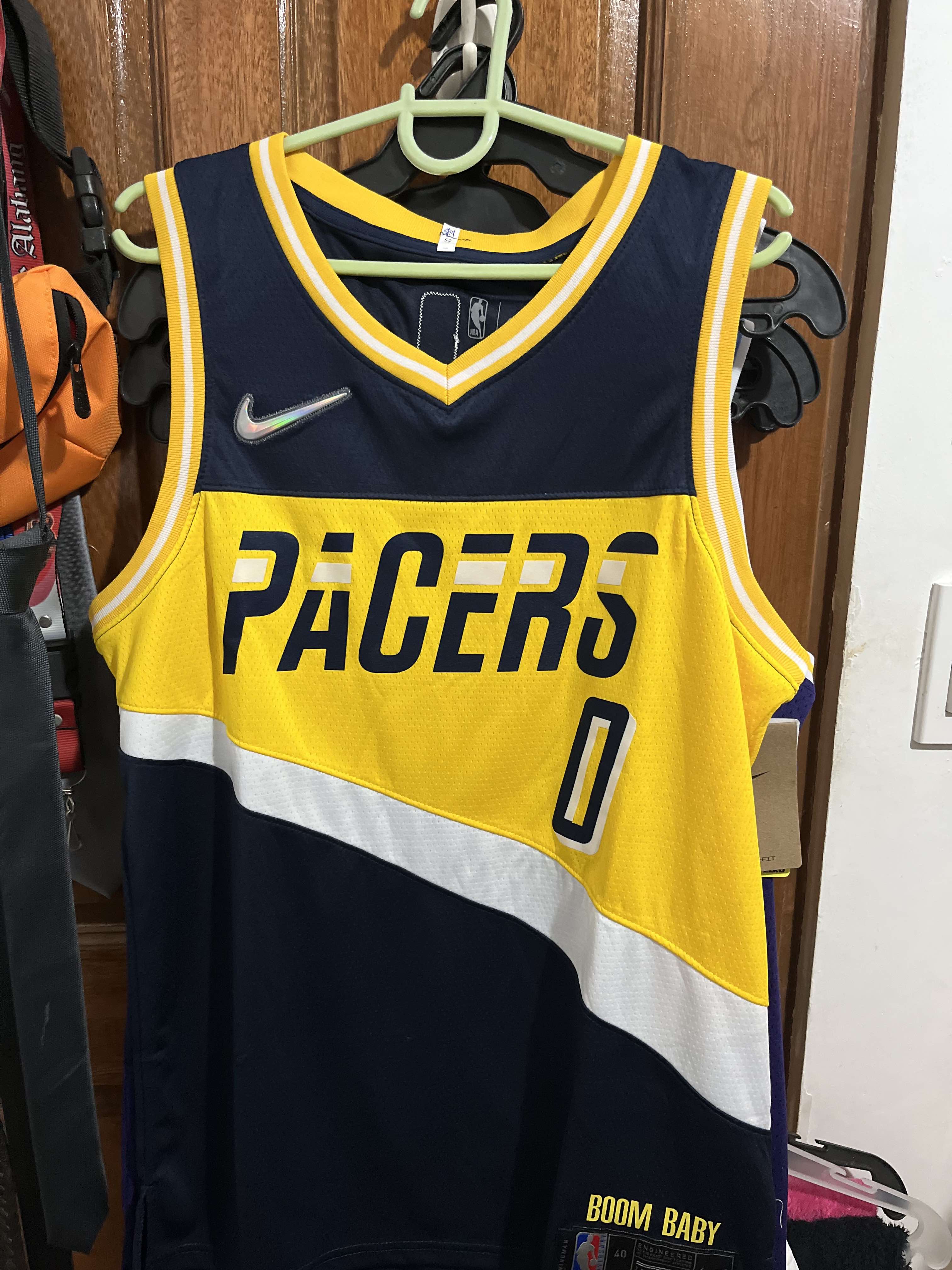 Adult Indiana Pacers #0 Tyrese Haliburton Statement Swingman Jersey by