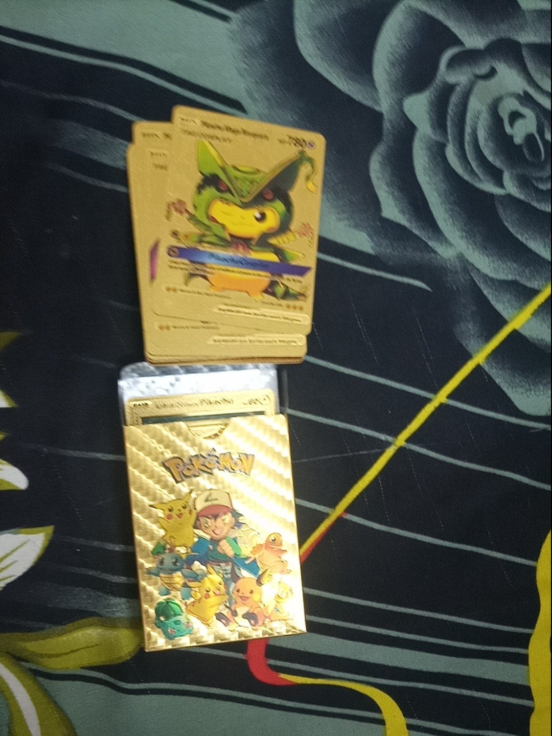 55pcs Pokemon Gold Foil Anime Cartoon Pokemon English Version Tcg Cards For  Fans Collection | Daraz.pk