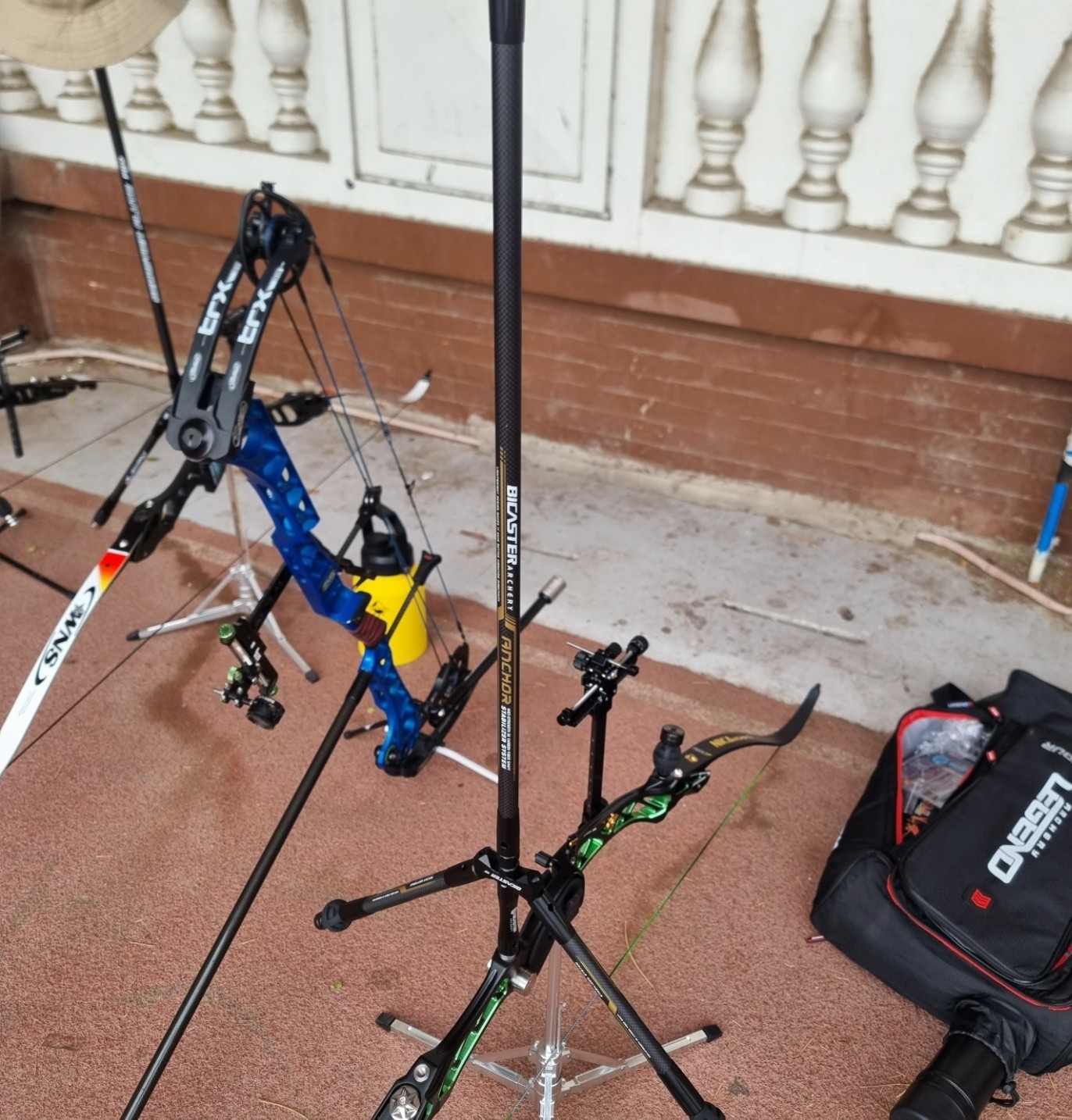BICASTER Archery Stabilizer Set - 3K Carbon Fiber Long & Side Rods With V-Bar, Dampers & Weights
