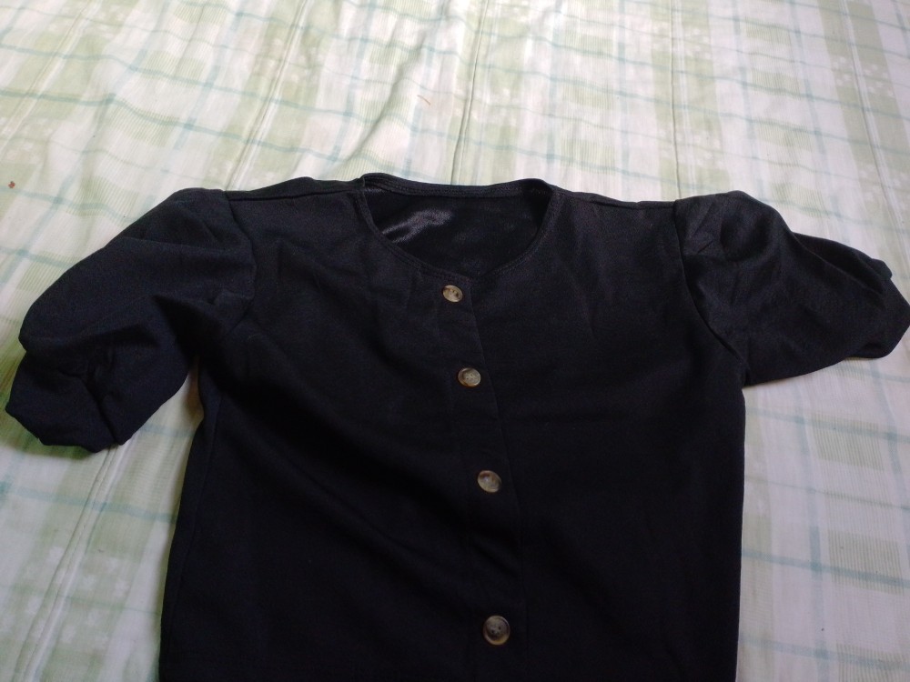 SS CHANNEL Puff Sleeve Blouse Tops Korean Fashion Croptop wt0194