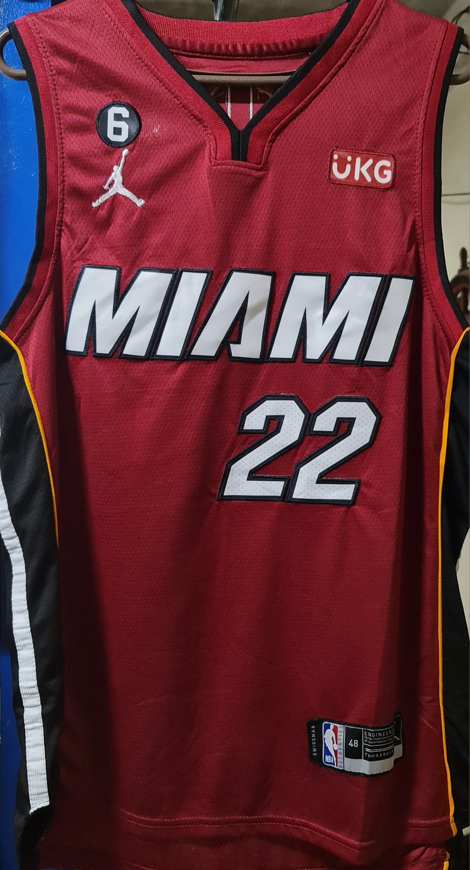 2023/24 Miami Heat BUTLER #22 Red NBA Jerseys 热压