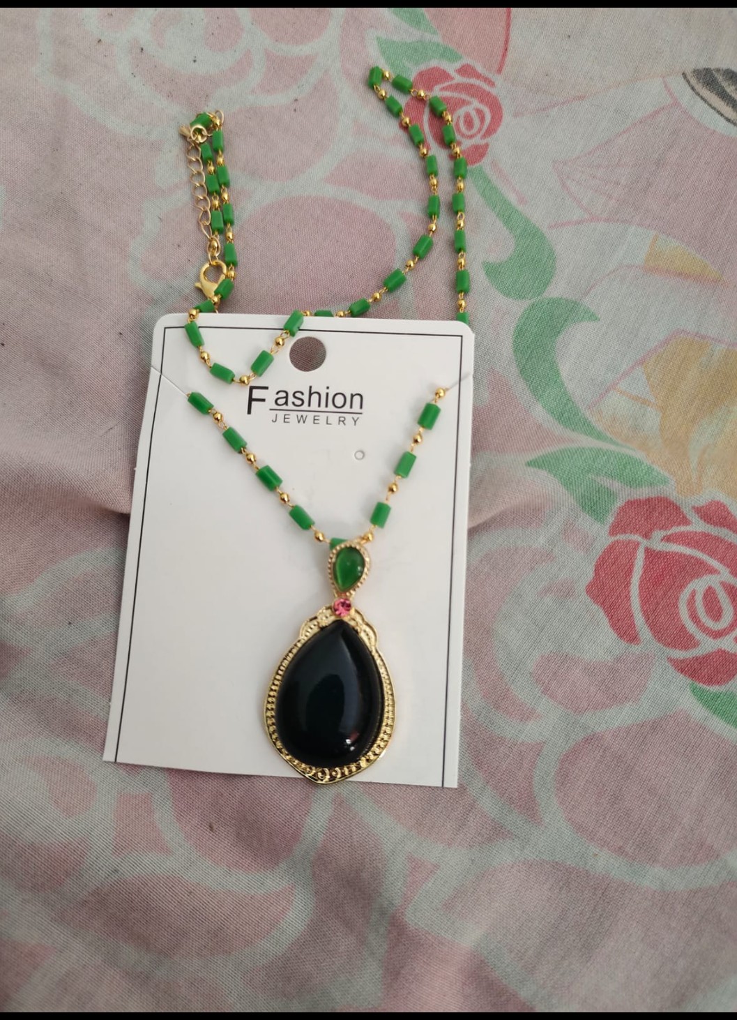 Vintage Bamboo Necklace Light Luxury Jade Pendant Water Drop