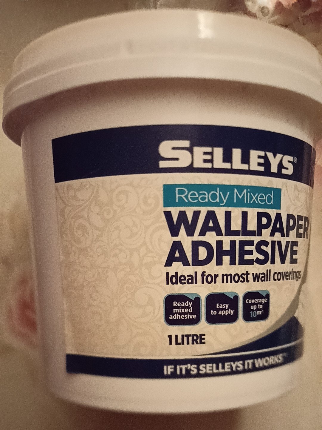 1Litre Selleys Wallpaper Adhesive Glue/Gum (Gam Kertas Dinding DIY)