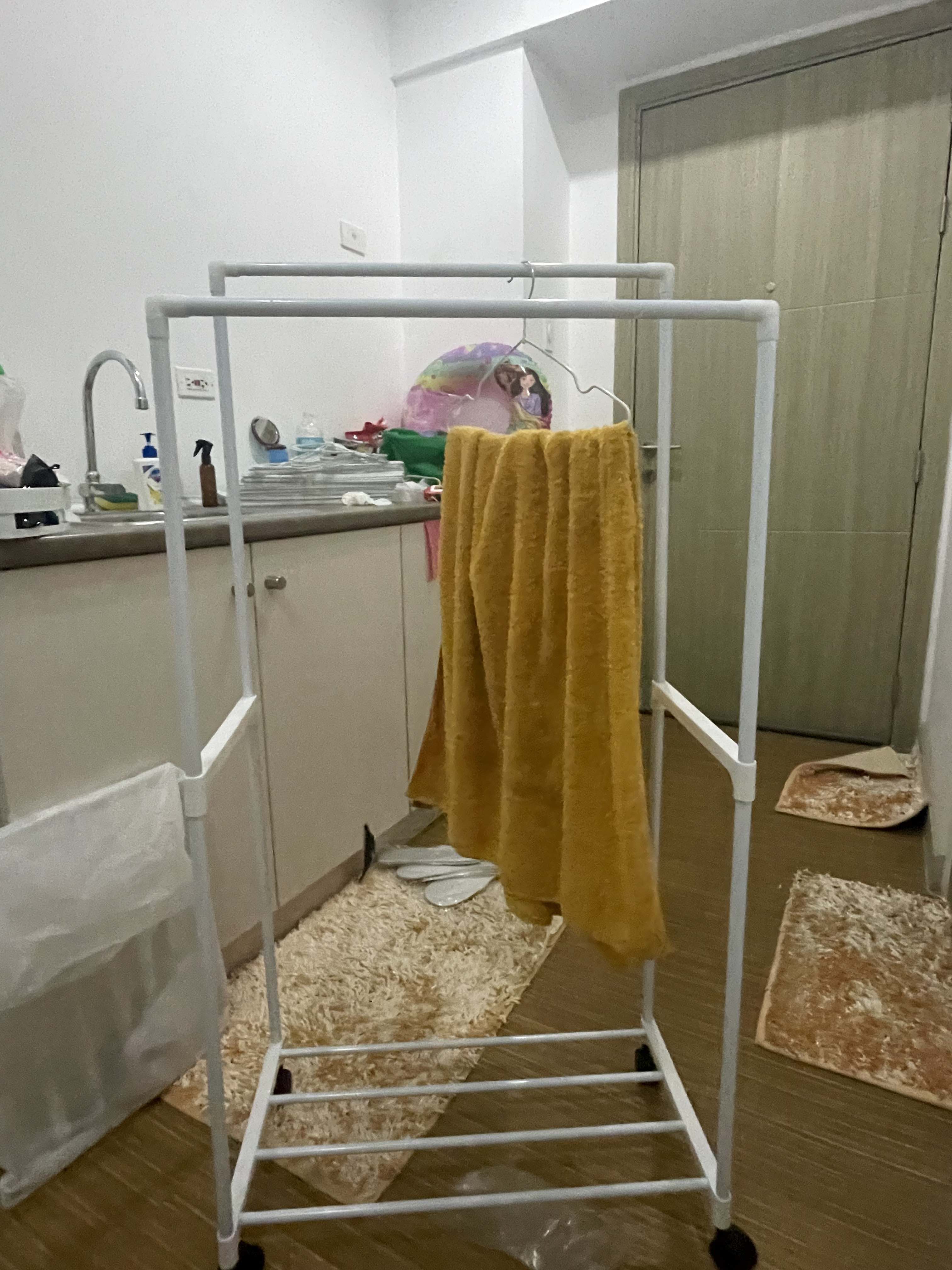 Garment Racks Roman Hanging Rack Rebrilliant Bamboo Wood Clothing