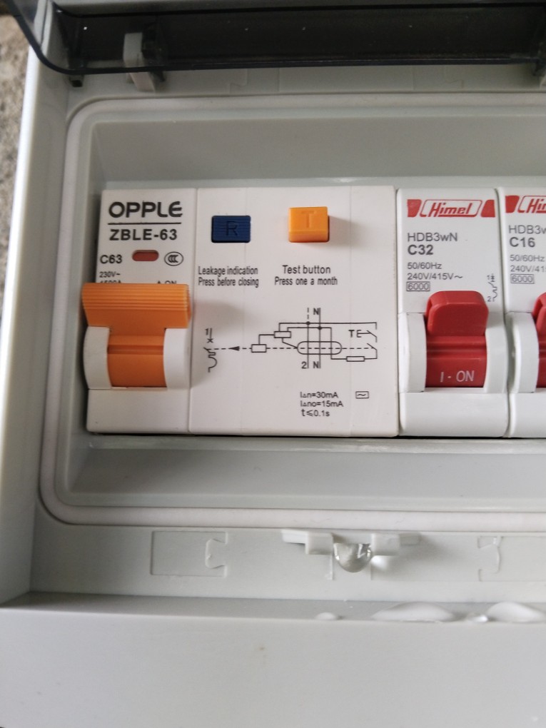 NHP DIN-T Residual Current Device Long Body w/ Overcurrent 10kA