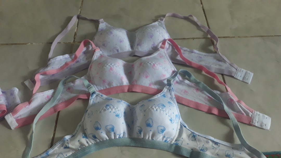 BAYIe - 6 PCS BH/Bra Remaja ABG/Wanita Tanpa Kawat Bahan Katun MUTE /