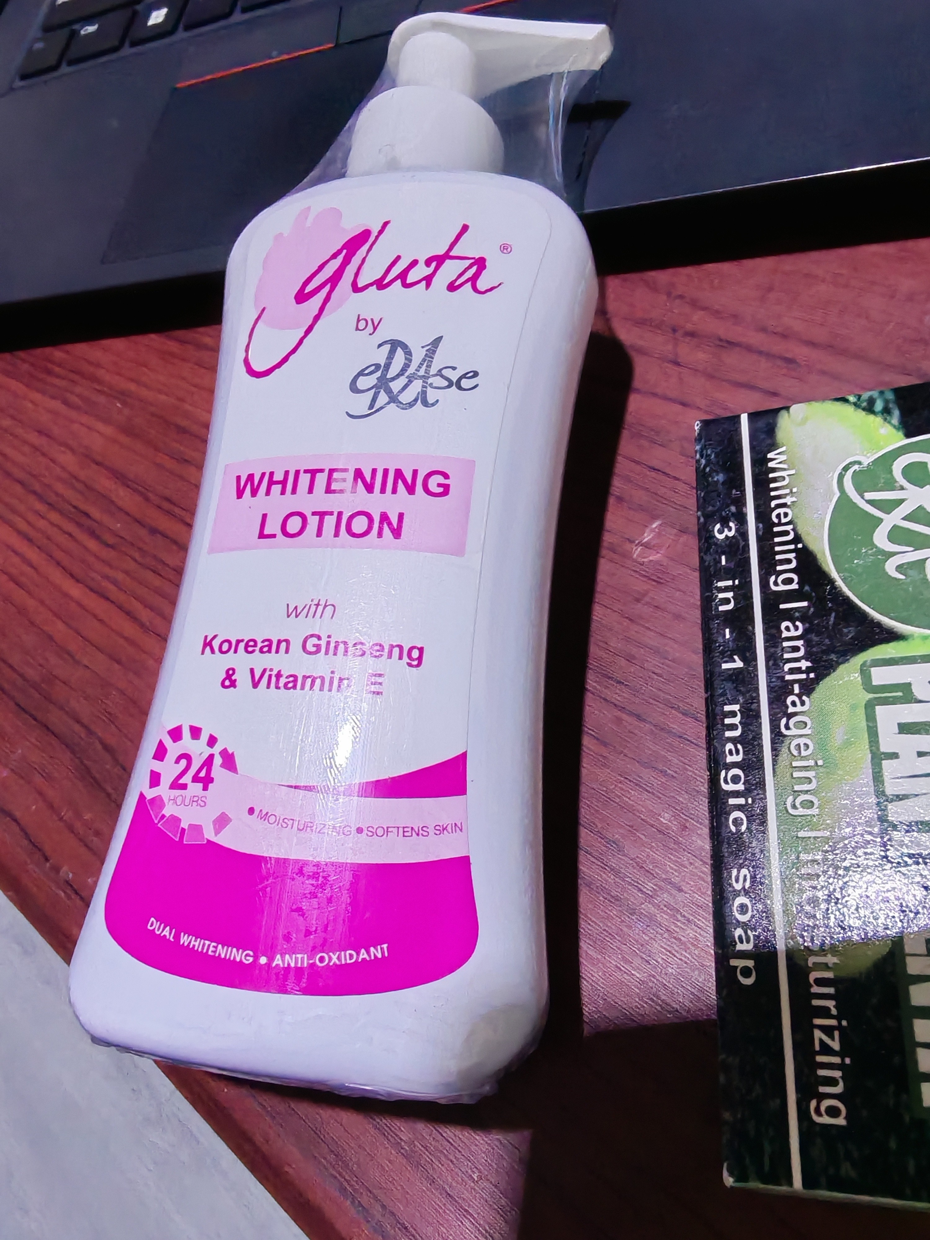 Gluta By Erase Whitening Lotion (Pink) | with Korean Ginseng & Vitamin E  SPF 20 | Instant 'KOREAN-SKIN' GLOW from the FIRST USE | Tone Up &  Moisturizing | 100ml | Lazada PH