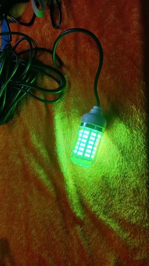 LED Night Fishing Light Underwater Submersible Marine Boat Green Lamp  Fishing Accessory