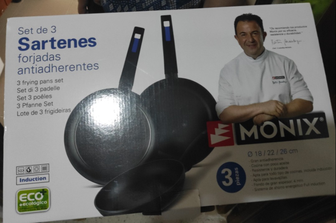 Comprar Monix - Sartenes Martín Berasategui 3pcs 18-22-26 cm