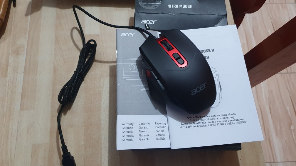 Acer - Souris Gamer Nitro 4200DPI Noir/Rouge