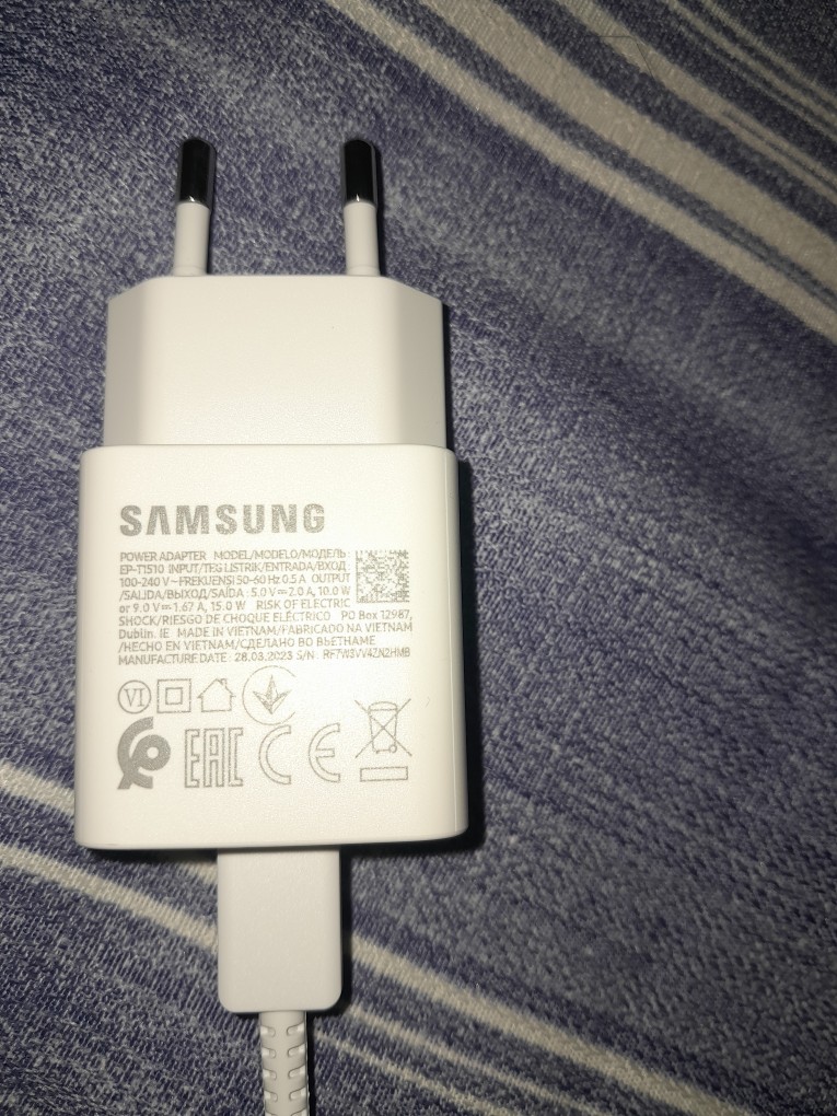 Samsung EP-T1510N Cargador de Pared USB-C 15W sin Cable Blanco