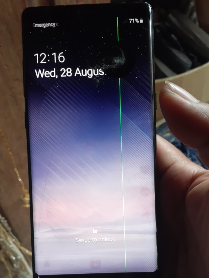 Touch Work Pracitce Lcd broken glass Screen with dots lines For