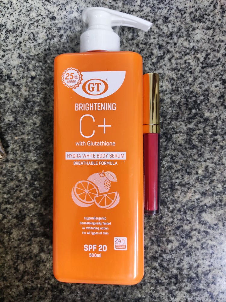 NEW 500ml GT Brightening C+ with Glutathione HYDRA WHITE BODY SERUM -  Lazada
