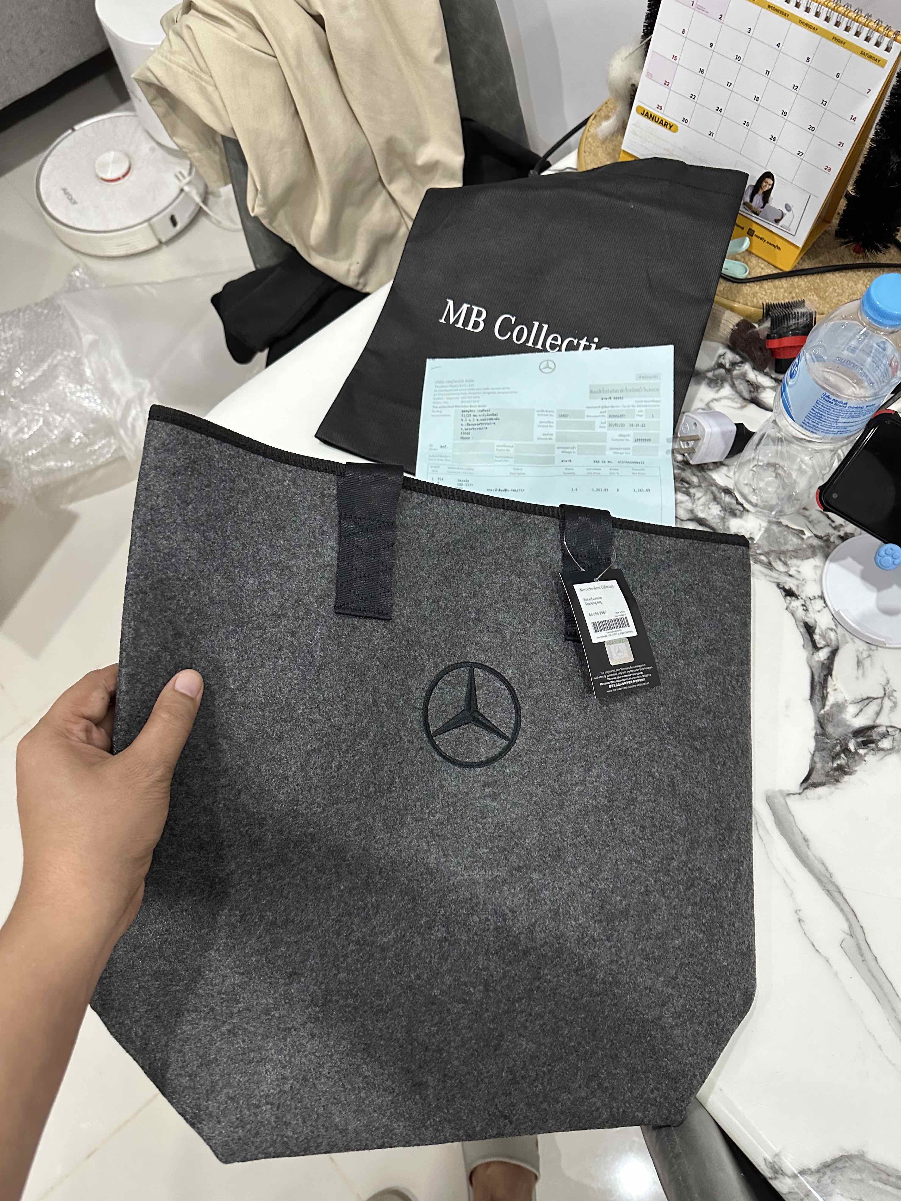 Mercedes-Benz Shopper, Grey (B66952989) : : Bags, Wallets and  Luggage