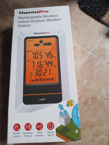 Thermopro Tp67 Weather Station Wireless Indoor Outdoor Thermometer