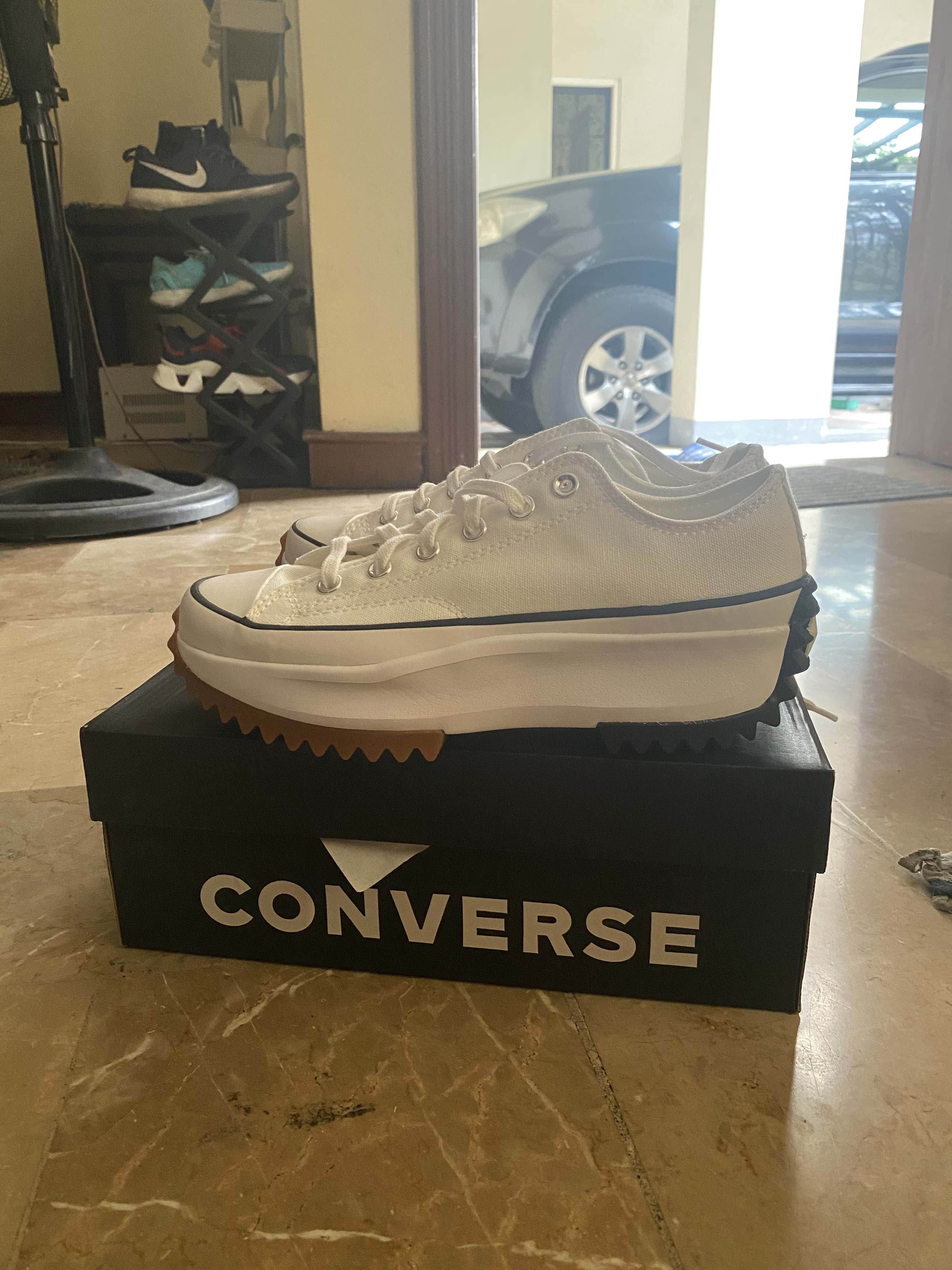 Converse Run Star Hike Ox Unisex Shoes White/Black/Gum 168817C