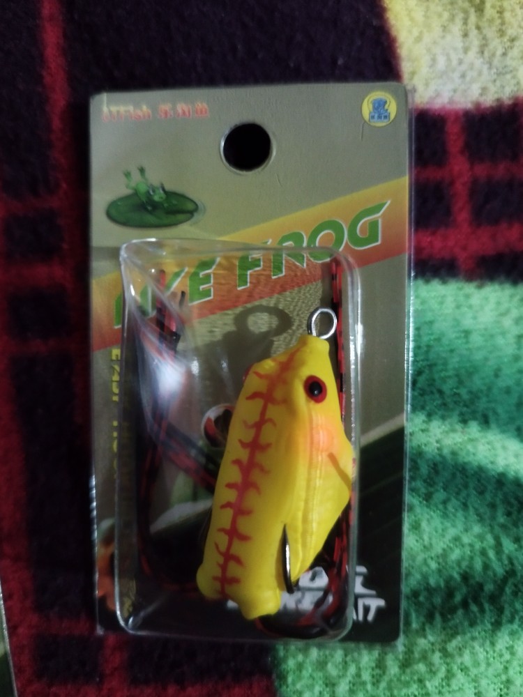Spotted Frog Steel Hooks Fishing Soft Plastic Lure Baits Topwater