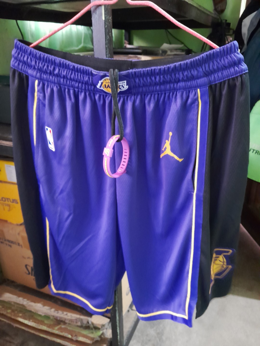 Swingman】Men's New Original NBA Los Angeles Lakers Shorts 2023 Statement  Purple