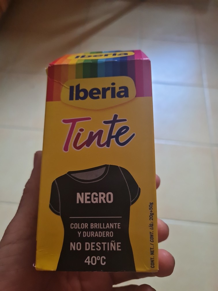 Iberia - Pack de 6, Tinte para Ropa Color Negro, Color Brillante y