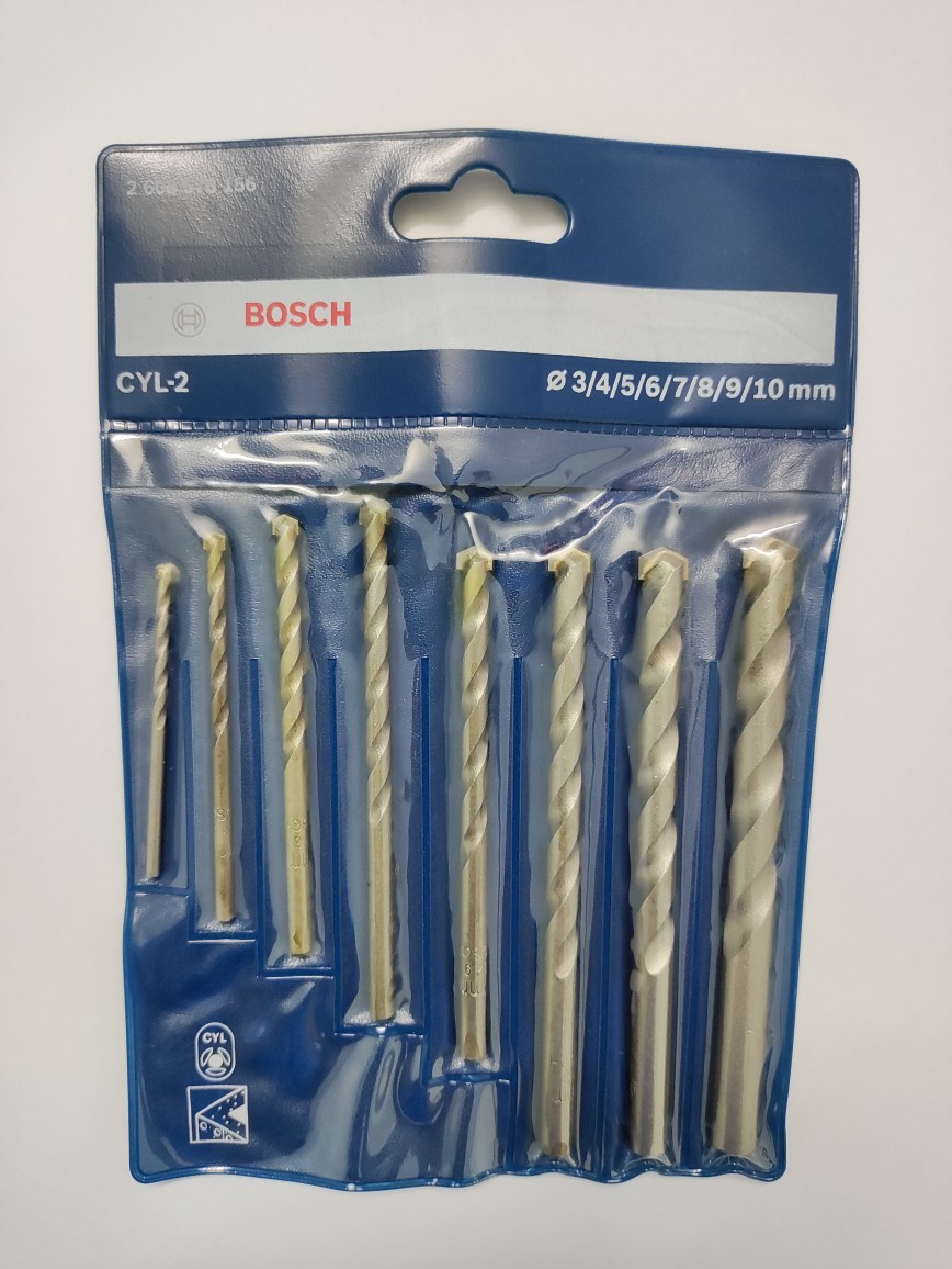 BOSCH 8pcs CYL-2 Masonry Drill Bit Set (3, 4, 5, 6, 7, 8, 9 & 10mm