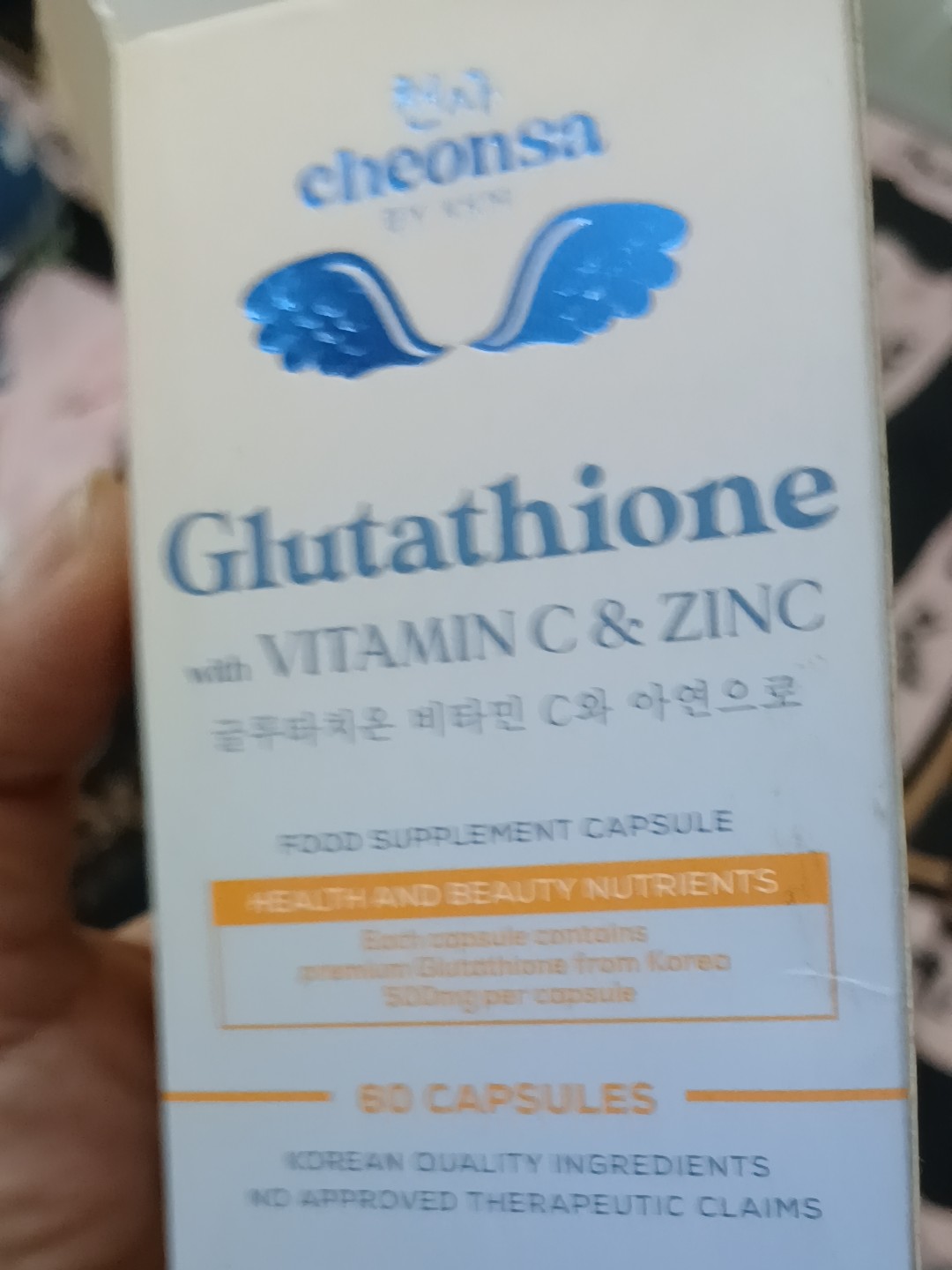cheonsa glutathione CHEONSA Glutathione with Vitamin C + Zinc 500mg x 60 main image 1