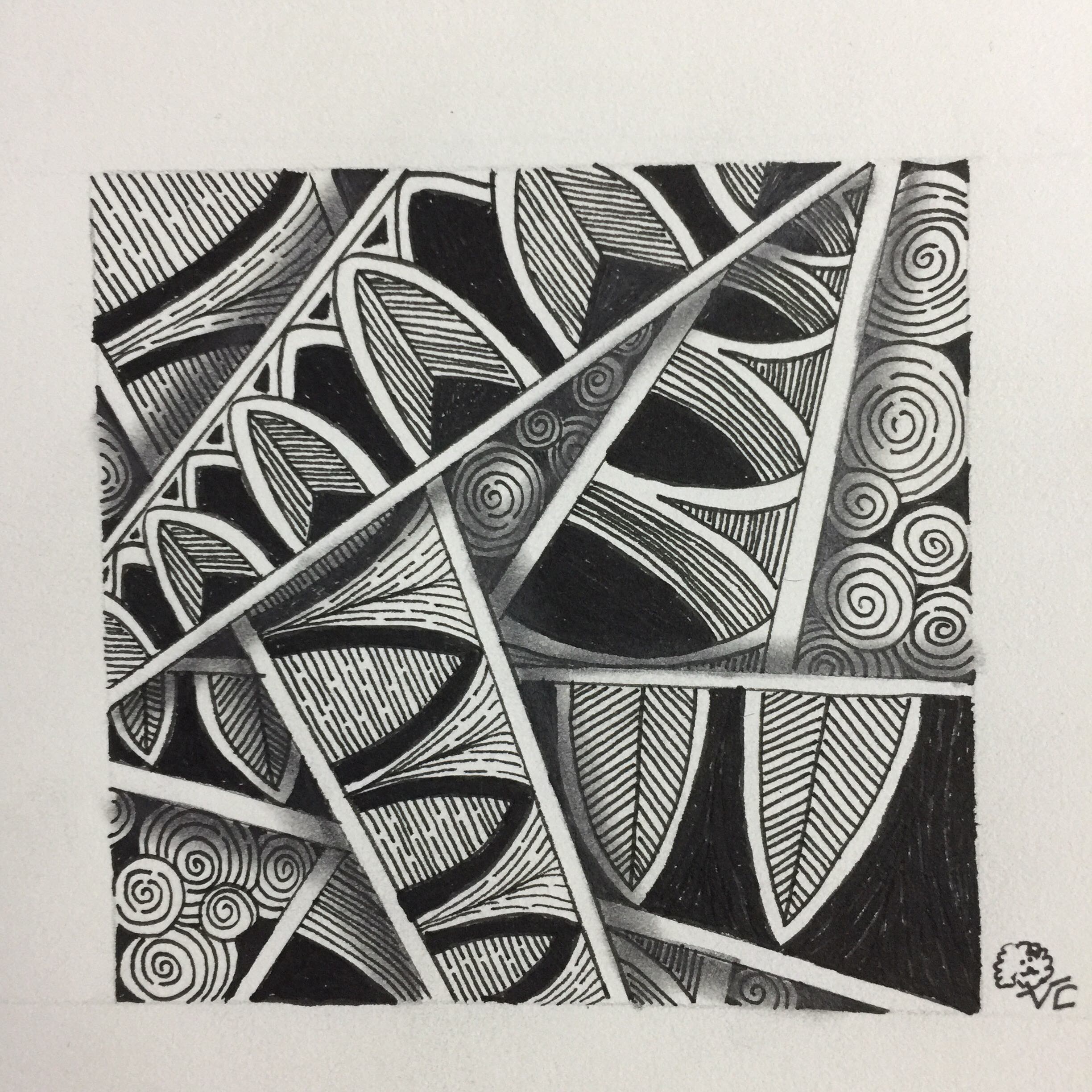 Zentangle Mini Blue Pastel Pencil