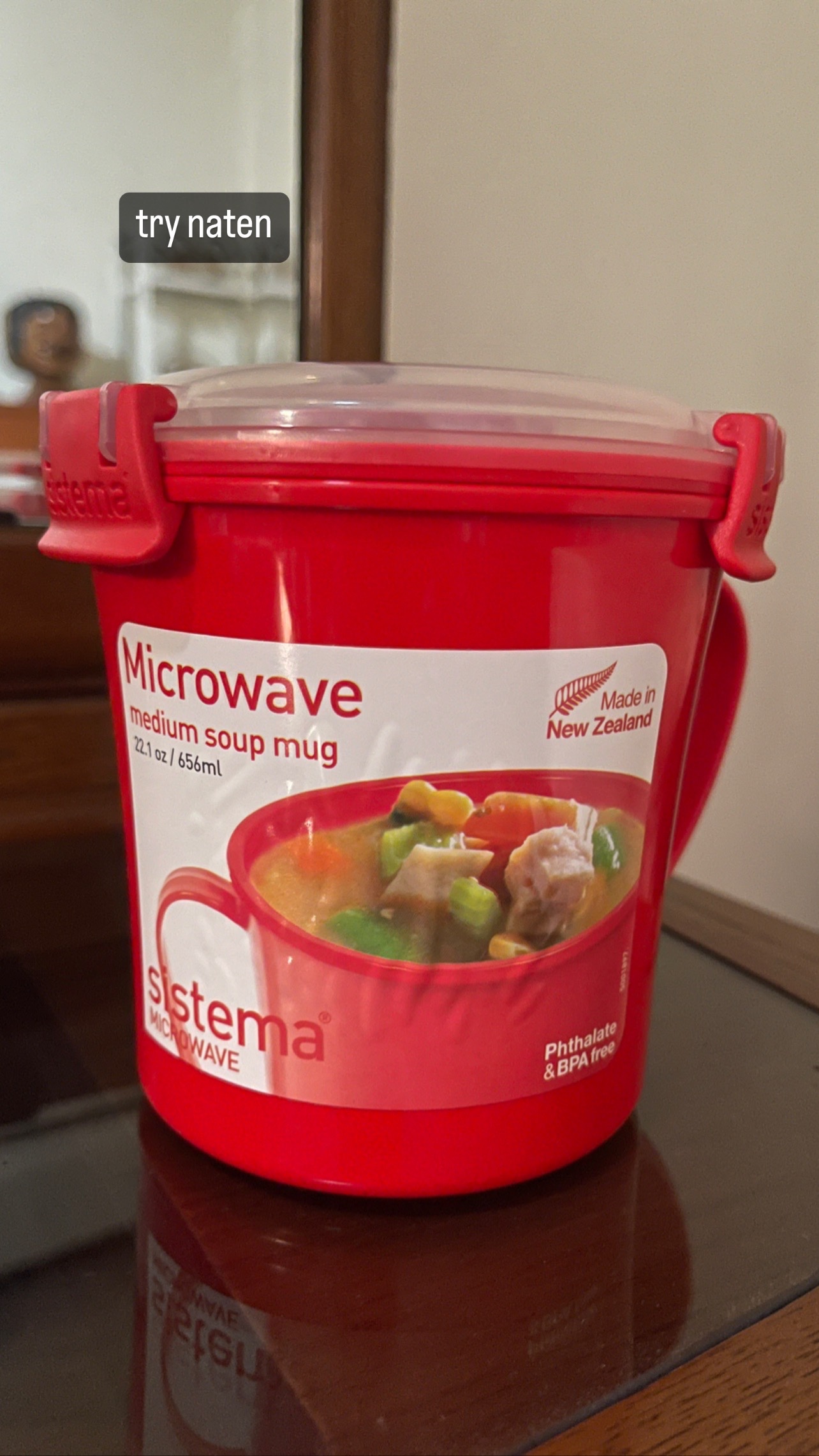 Sistema] Microwave Soup Mug 22.1 oz Cup Medium BPA Free Microwaveable