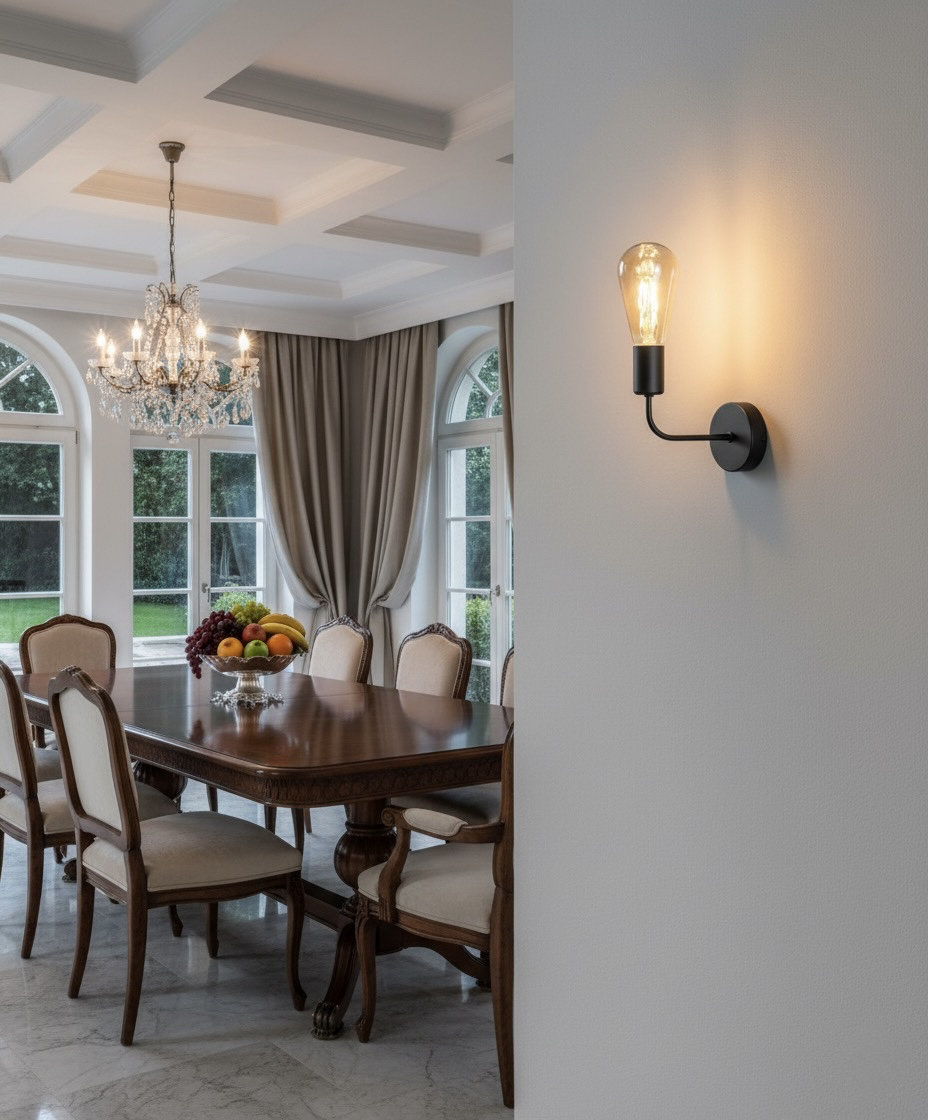 Modern Industrial Style E-27 LED Wall Light