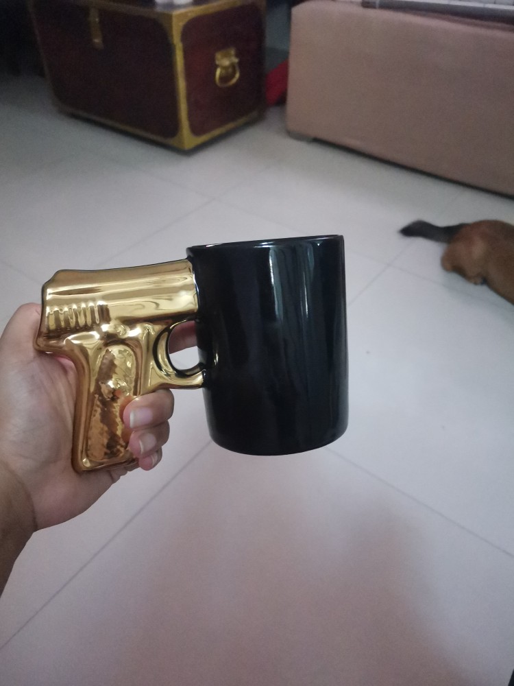 1Pc Ceramics Cup Revolver cup Mug pistol shaped Funny Ceramic Cup Cool  Coffee mug To Send Boys Friends Birthday Gifts CL04014