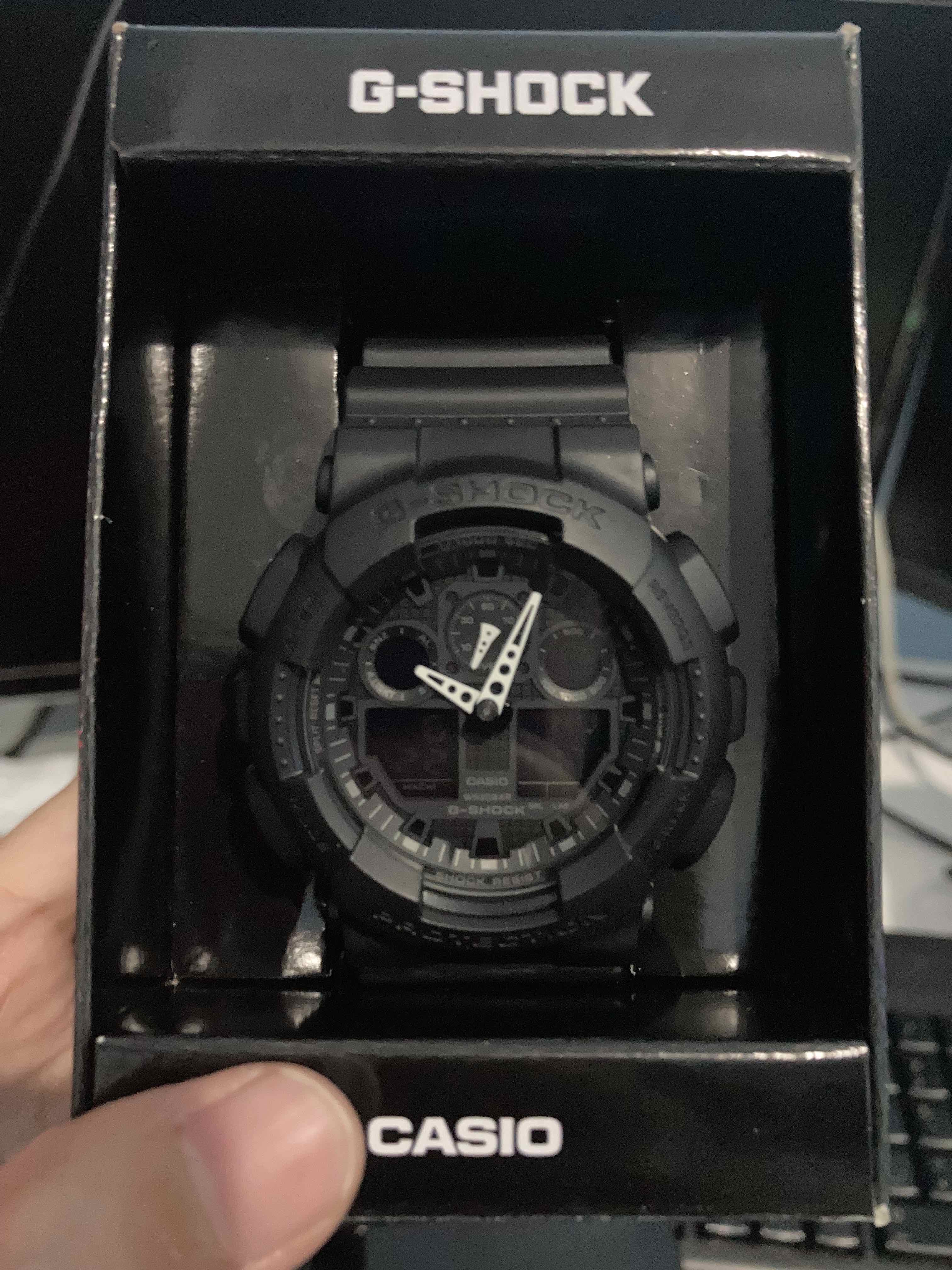 Casio G Shock GA 100 1A1DR Dark Knight Watch for Men s w 1 Year