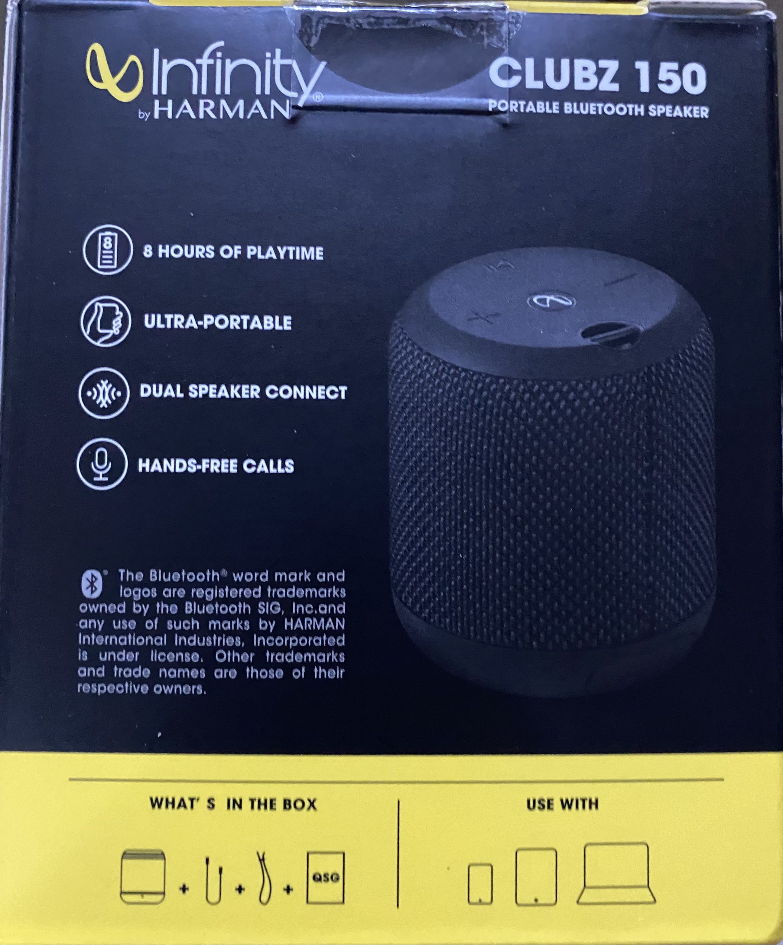 INFINITY CLUBZ 150 Portable Bluetooth Wireless Speaker Lazada