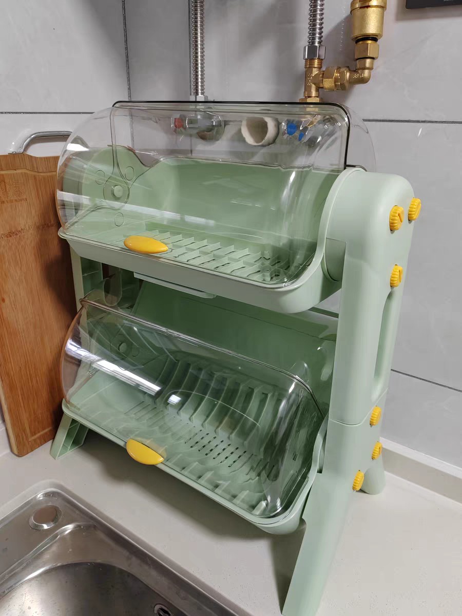 Sakugi Dish Drying Rack for Countertop - Rustproof Dish Rack, Space-Sa