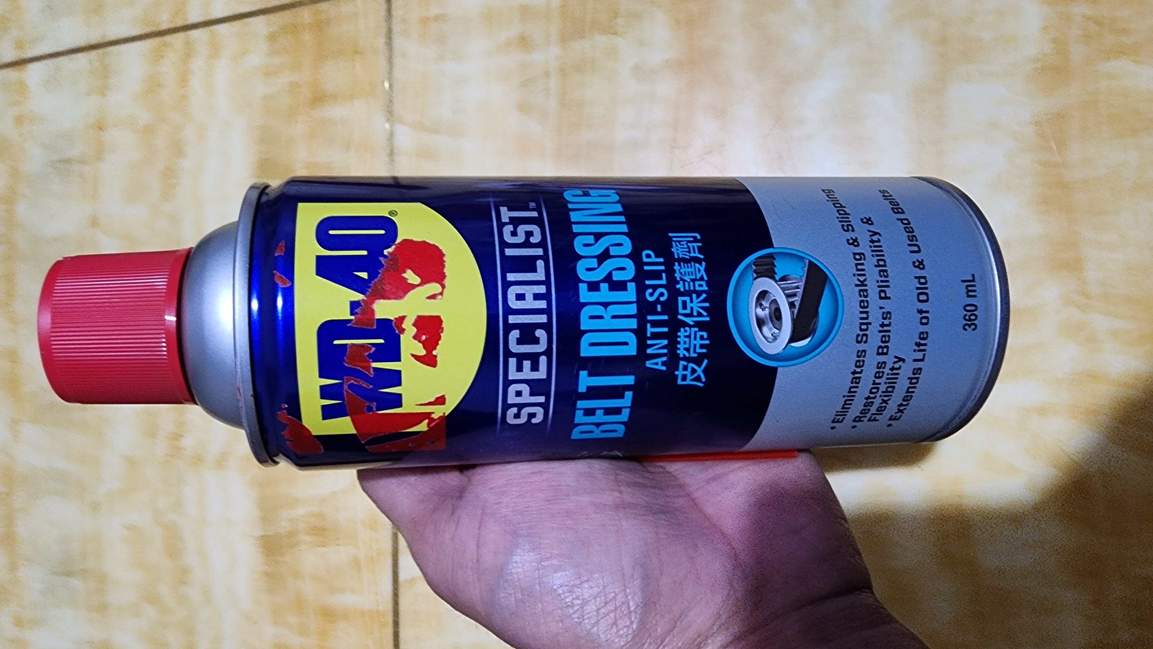 WD-40 Specialist Automotive Belt Dressing 11.5oz / 360ml Extend Belt Life Better Grip And Traction Eliminate Squeaking And Slipping - Lazada | Lazada PH WD-40 Specialist Automotive Belt Dressing 11.5oz / 360ml Extend Belt Life Better Grip And Traction Eliminate Squeaking And Slipping - Lazada | Lazada PH