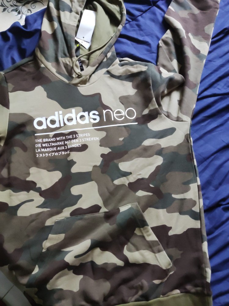 adidas Men Neo Sw Camo Logo Printing Camouflage Sports Pullover