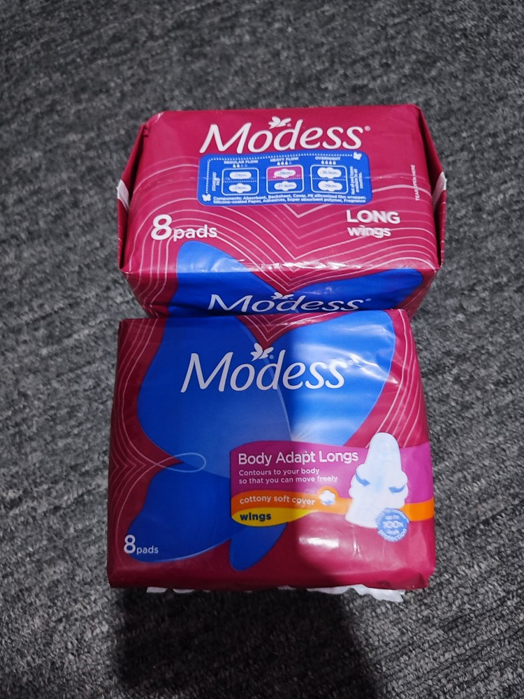 Modess Long Body Adapt with Wings Sanitary Napkin 8s - Regular