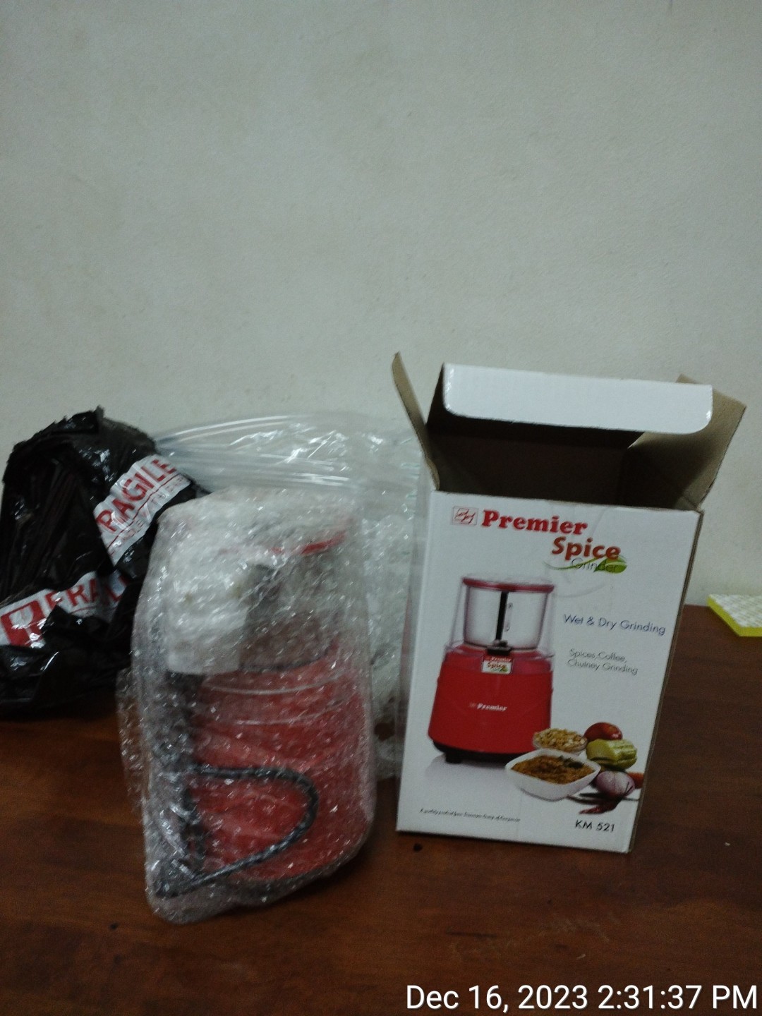 PREMIER SPICE GRINDER KM-521 (WET & DRY MIXER GRINDER (Indian Plug