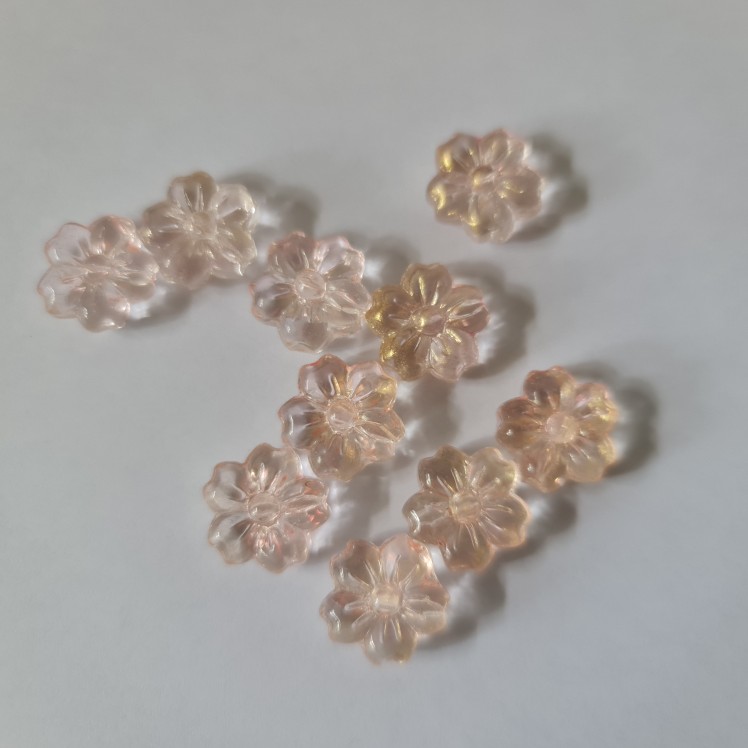 250Pcs Acrylic Flower Bead Caps - 10mm Lily Shape - 10 Colors - For Jewelry Making & DIY Crafts - View #10