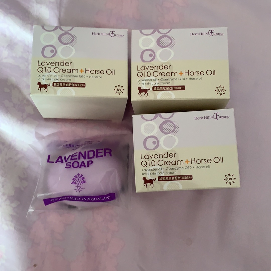 Hokkaido Furano Lavender Q10 Cream Horse Oil 120g Japanese