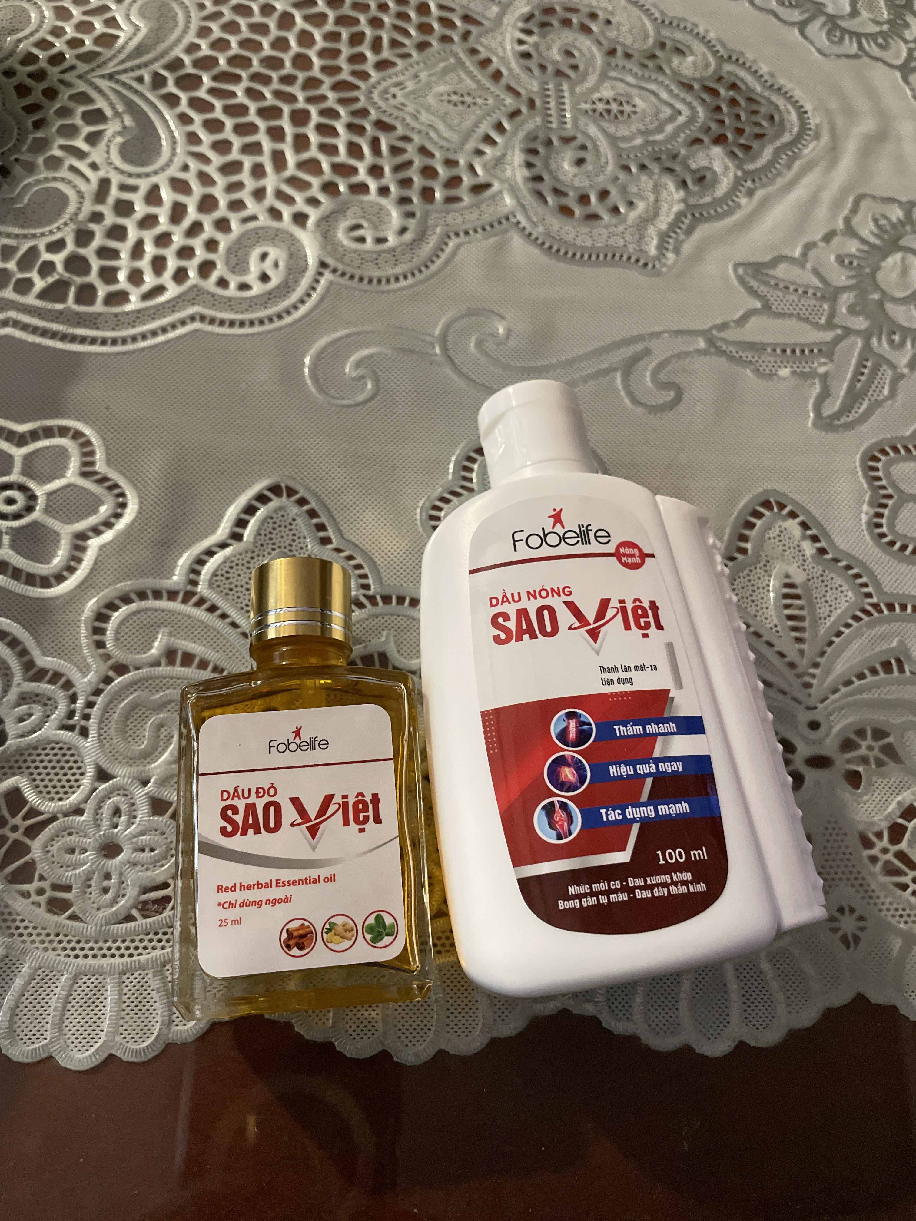 Dầu Đỏ Sao Việt FobeLife Giúp Làm Ấm Cơ Thể Giảm Nnức Mỏi Cảm Lạnh