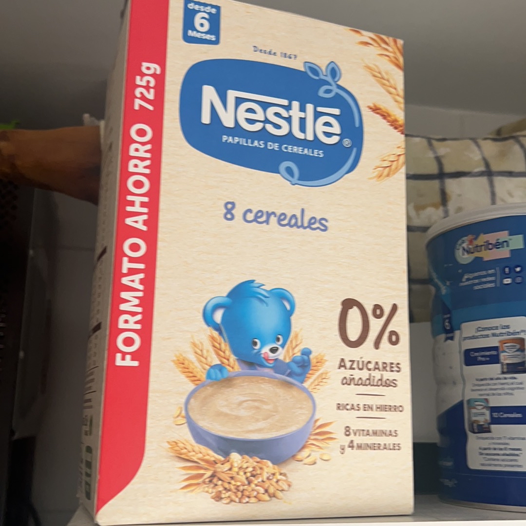 Papilla para Bebés 8 Cereales con Cacao · Nestlé · 725 gramos