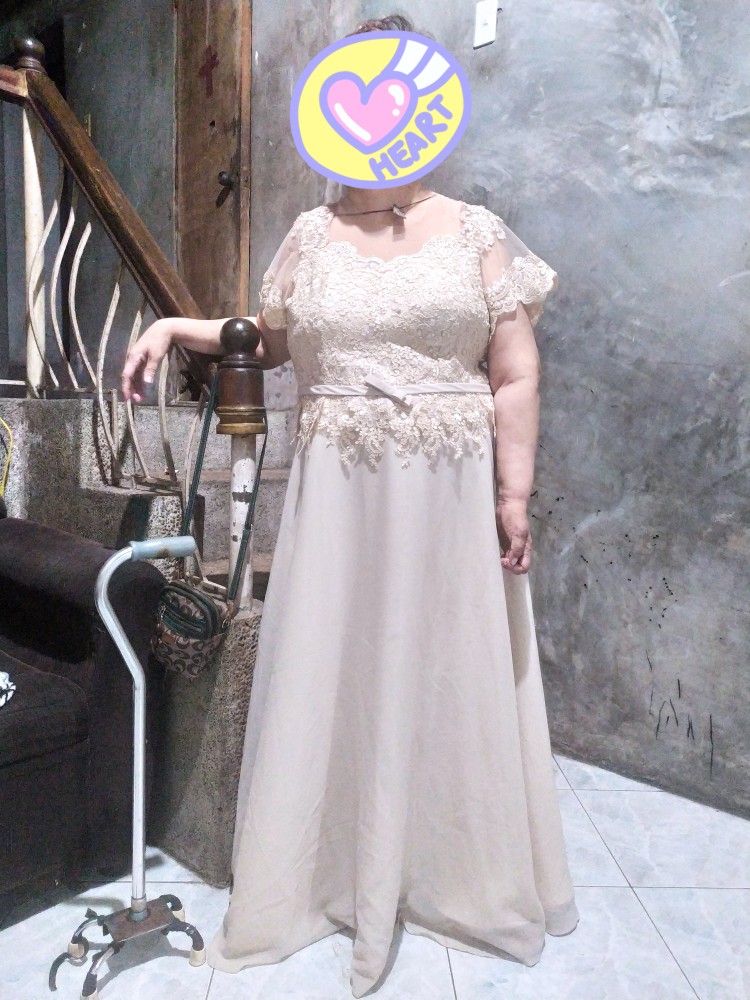 Modern Ninang Elegant Ninang Dress For Wedding Elegant Offshoulder Long Gown  For Mother Or Principal Sponsor