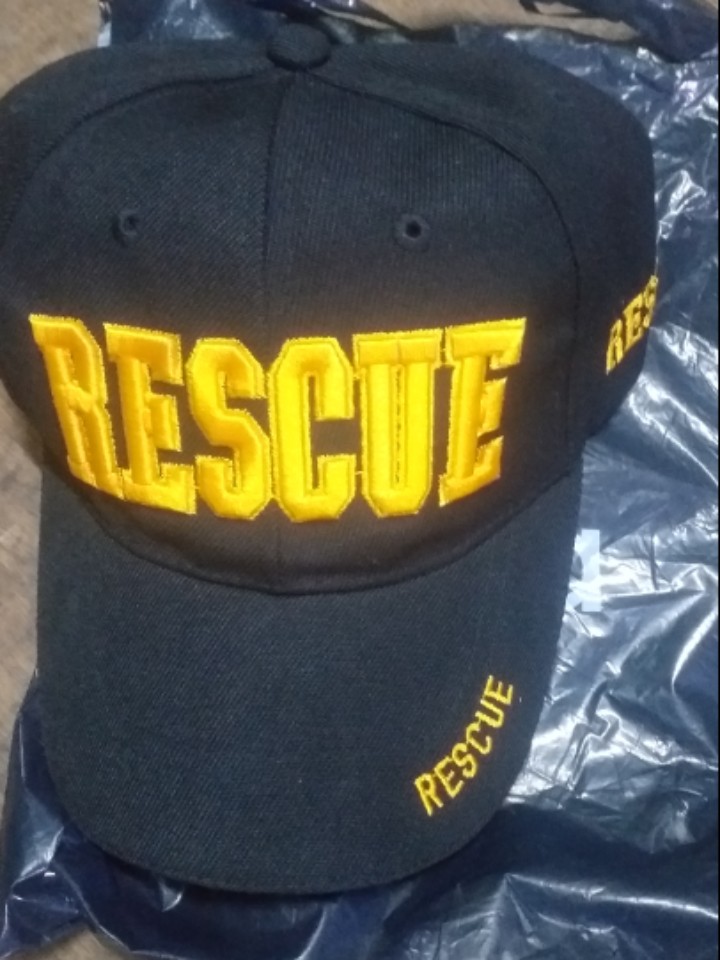 RESCUE Adjustable Baseball Cap Hats Fire Fighter Police Rescue Hat