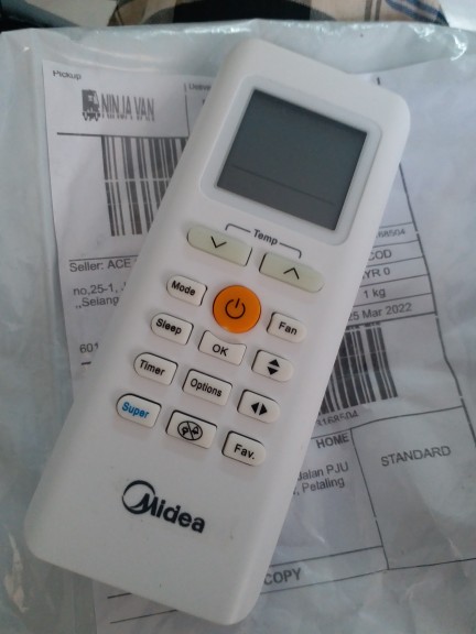 Télécommande De Remplacement RG70A/BGEF Pour Climatiseur Midea - Compatible MA-09NXD0-I Etc.