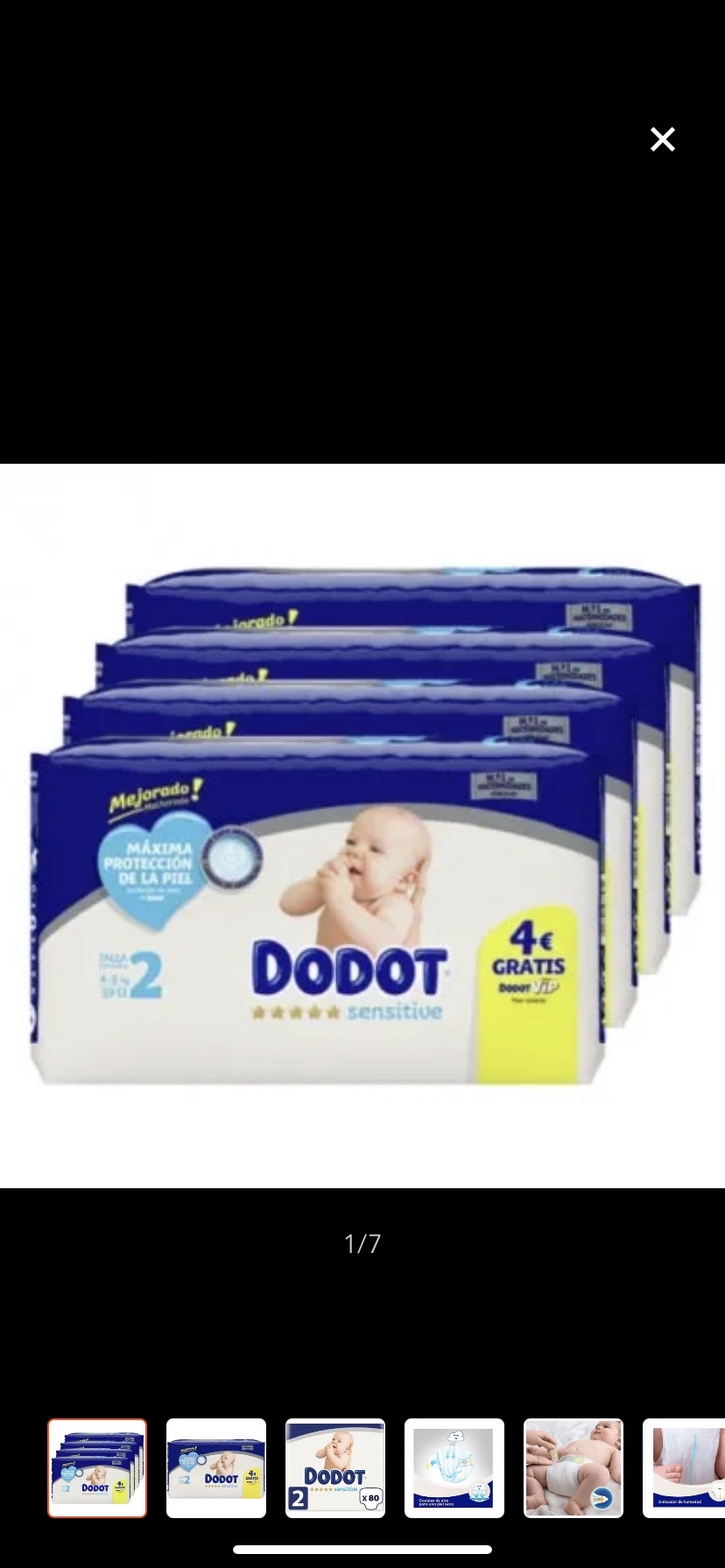Dodot Pro Sensitive Talla2 36Pañales Piel Sensible del Recién Nacido