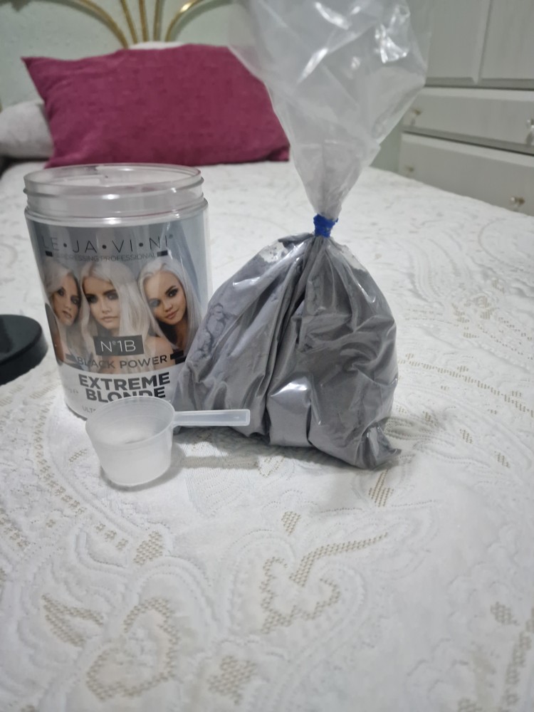 Decoloración para el Pelo Lejavini N1B Black Power Extreme Blonde 500gr  Polvo Decolorante con Protección Ultra Plex - Aclara 9+2 Tonos, Incluye  Matiz